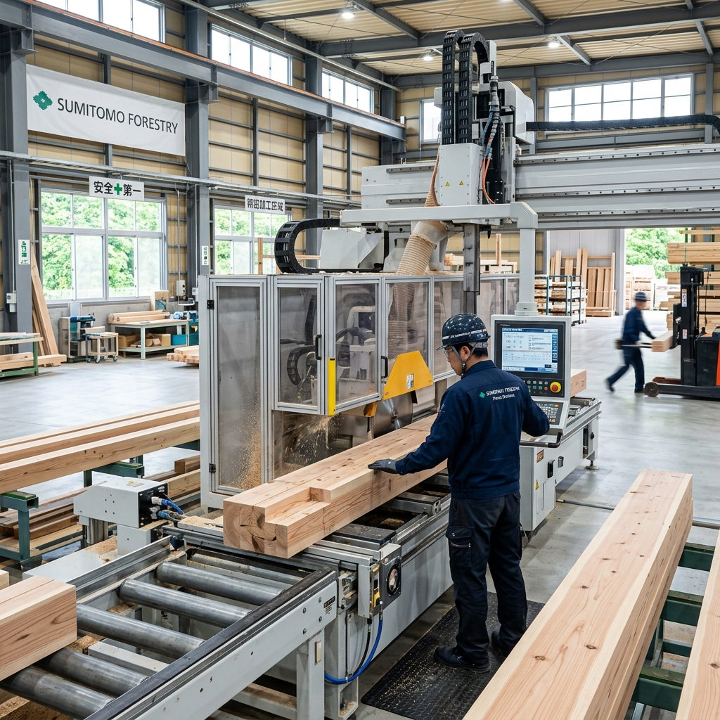 最新鋭のプレカット工場